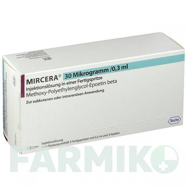 МИРЦЕРА (MIRCERA) 30 мкг/0,3 мл шприци 3 шт - Метокси-полиэтиленгликоль-эпоэтин бета ABACUS MEDICINE