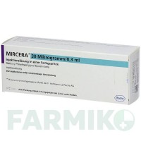 МИРЦЕРА (MIRCERA) 30 мкг/0,3 мл розчин 3 шт - Метокси-поліетиленгліколь-епоетин бета KOHLPHARMA