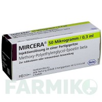 МИРЦЕРА (MIRCERA) 50 мкг/0,3 мл раствор 3 шт - Метокси-полиэтиленгликоль-эпоэтин бета ROCHE