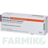 МИРЦЕРА (MIRCERA) 75 мкг/0,3 мл раствор 3 шт - Метокси-полиэтиленгликоль-эпоэтин бета EURIMPHARM