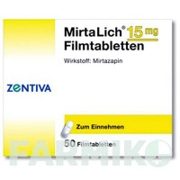 МИРТАЛИХ (MIRTALICH) 15 мг таблетки 50 шт - Миртазапин ZENTIVA