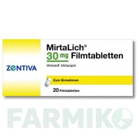 МИРТАЛИХ (MIRTALICH) 30 мг таблетки 20 шт - Миртазапин ZENTIVA
