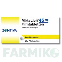 МИРТАЛИХ (MIRTALICH) 45 мг таблетки 20 шт - Миртазапин ZENTIVA