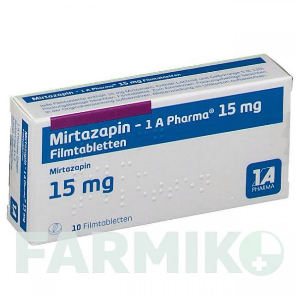 МІРТАЗАПІН (MIRTAZAPIN) 15 мг таблетки 10 шт - Міртазапін 1 A PHARMA
