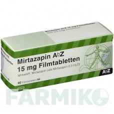 МІРТАЗАПІН (MIRTAZAPIN) 15 мг таблетки 50 шт - Міртазапін ABZ PHARMA