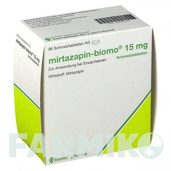 МИРТАЗАПИН (MIRTAZAPIN) 15 мг таблетки 96 шт - Миртазапин BIOMO PHARMA