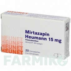 МІРТАЗАПІН (MIRTAZAPIN) 15 мг таблетки 20 шт - Міртазапін HEUNET PHARMA
