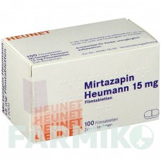 МІРТАЗАПІН (MIRTAZAPIN) 15 мг таблетки 100 шт - Міртазапін HEUNET PHARMA