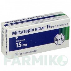 МІРТАЗАПІН (MIRTAZAPIN) 15 мг таблетки 50 шт - Міртазапін HEXAL