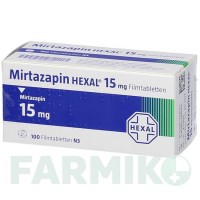МІРТАЗАПІН (MIRTAZAPIN) 15 мг таблетки 100 шт - Міртазапін HEXAL