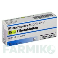 МИРТАЗАПИН (MIRTAZAPIN) 15 мг таблетки 10 шт - Миртазапин RATIOPHARM