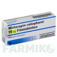 МІРТАЗАПІН (MIRTAZAPIN) 15 мг таблетки 20 шт - Міртазапін RATIOPHARM