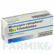 МІРТАЗАПІН (MIRTAZAPIN) 15 мг таблетки 50 шт - Міртазапін RATIOPHARM
