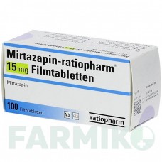 МІРТАЗАПІН (MIRTAZAPIN) 15 мг таблетки 100 шт - Міртазапін RATIOPHARM