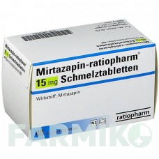 МІРТАЗАПІН (MIRTAZAPIN) 15 мг таблетки 48 шт - Міртазапін RATIOPHARM