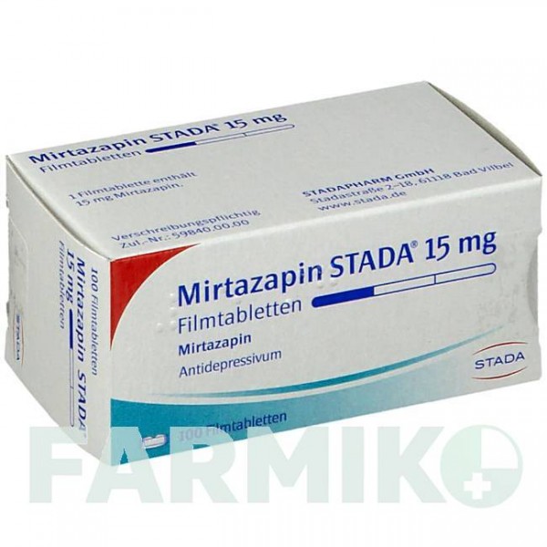 МИРТАЗАПИН (MIRTAZAPIN) 15 мг таблетки 100 шт - Миртазапин STADAPHARM