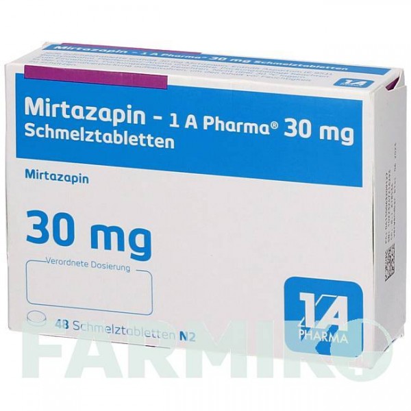 МИРТАЗАПИН (MIRTAZAPIN) 30 мг таблетки 48 шт - Миртазапин 1 A PHARMA