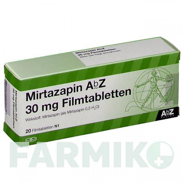 МІРТАЗАПІН (MIRTAZAPIN) 30 мг таблетки 20 шт - Міртазапін ABZ PHARMA