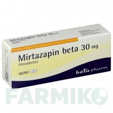 МІРТАЗАПІН (MIRTAZAPIN) 30 мг таблетки 50 шт - Міртазапін BETAPHARM