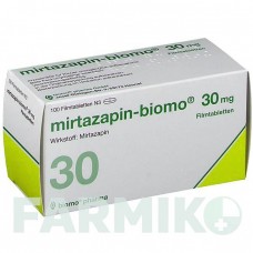 МИРТАЗАПИН (MIRTAZAPIN) 30 мг таблетки 100 шт - Миртазапин BIOMO PHARMA