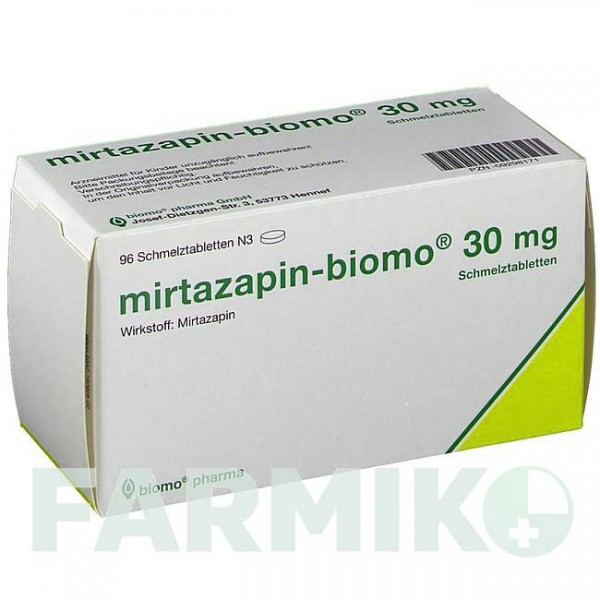 МІРТАЗАПІН (MIRTAZAPIN) 30 мг таблетки 96 шт - Міртазапін BIOMO PHARMA