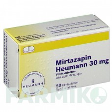 МІРТАЗАПІН (MIRTAZAPIN) 30 мг таблетки 50 шт - Міртазапін HEUMANN PHARMA