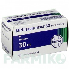 МІРТАЗАПІН (MIRTAZAPIN) 30 мг таблетки 20 шт - Міртазапін HEXAL