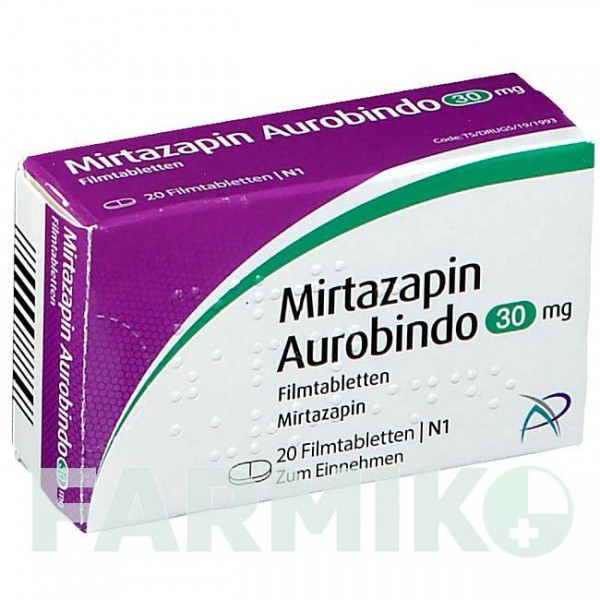 МІРТАЗАПІН (MIRTAZAPIN) 30 мг таблетки 20 шт - Міртазапін PUREN PHARMA