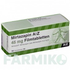 МИРТАЗАПИН (MIRTAZAPIN) 45 мг таблетки 50 шт - Миртазапин ABZ PHARMA