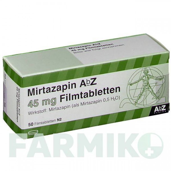 МІРТАЗАПІН (MIRTAZAPIN) 45 мг таблетки 50 шт - Міртазапін ABZ PHARMA