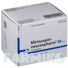 МІРТАЗАПІН (MIRTAZAPIN) 45 мг таблетки 100 шт - Міртазапін NEURAXPHARM