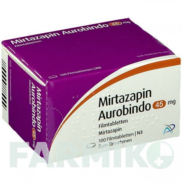 МІРТАЗАПІН (MIRTAZAPIN) 45 мг таблетки 100 шт - Міртазапін PUREN PHARMA