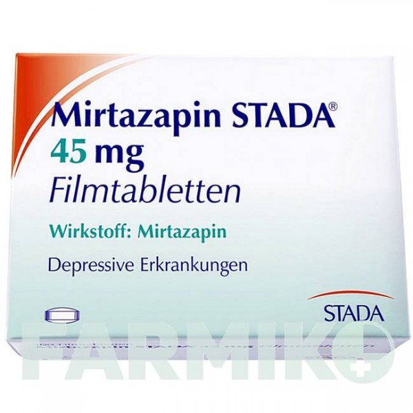 МИРТАЗАПИН (MIRTAZAPIN) 45 мг таблетки 50 шт - Миртазапин STADAPHARM