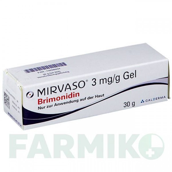 МИРВАЗО (MIRVASO) 3 мг/г гель 30 г - Бримонидин GALDERMA