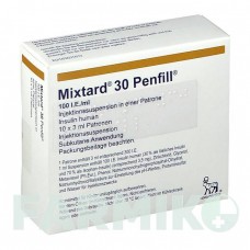 МИКСТАРД (MIXTARD) 100 МЕ/мл суспензия 10x3 мл - Инсулин (человеческий) ACA MULLER-ADAG PHARMA