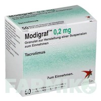 МОДИГРАФ (MODIGRAF) 0,2 мг гранулы 50 шт - Такролимус ASTELLAS PHARMA