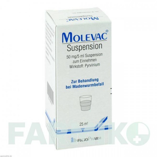 МОЛЕВАК (MOLEVAC) суспезия 25 мл - Пирвиний INFECTOPHARM