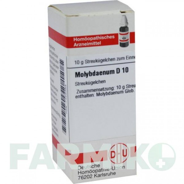 МОЛИБДЕНУМ (MOLYBDAENUM) D 10 глобули 10 г - Гомеопатия DHU