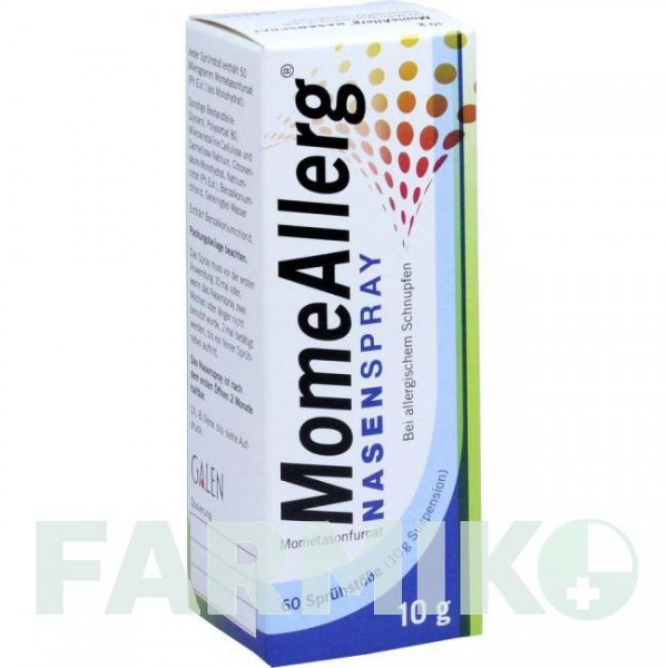 МОМЕАЛЛЕРГ (MOMEALLERG) 50 мкг 60 доз спрей 10 г - Мометазон GALENPHARMA