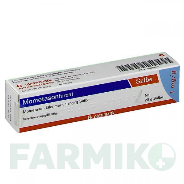 МОМЕТАЗОН (MOMETASON) 1 мг/г мазь 20 г - Мометазон GLENMARK