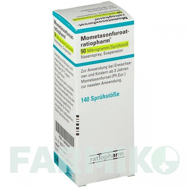 МОМЕТАЗОНФУРОАТ (MOMETASONFUROAT) 50 мкг/доза 140 доз спрей 18 г - Мометазон RATIOPHARM