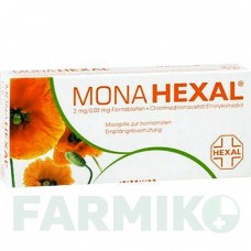 МОНА (MONA) 2 мг/0,03 мг таблетки 21 шт - Хлормадинон, Этинилэстрадиол HEXAL