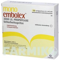 МОНО ЕМБОЛЕКС (MONO EMBOLEX) 3000 МО доз розчин 10 шт - Сертопарин VIATRIS