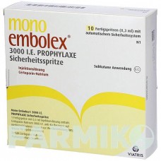 МОНО ЭМБОЛЕКС (MONO EMBOLEX) 3000 МЕ доз раствор 10 шт - Сертопарин VIATRIS