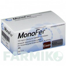 МОНОФЕР (MONOFER) 100 мг/мл раствор 5x1 мл - Железо (III)-деризомальтоза PHARMACOSMOS