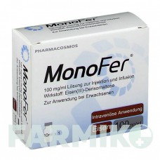 МОНОФЕР (MONOFER) 100 мг/мл раствор 1x10 мл - Железо (III)-деризомальтоза PHARMACOSMOS