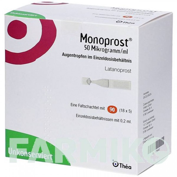 МОНОПРОСТ (MONOPROST) 50 мкг/мл піпетки 90x0,2 мл - Латанопрост 1 0 1 CAREFARM