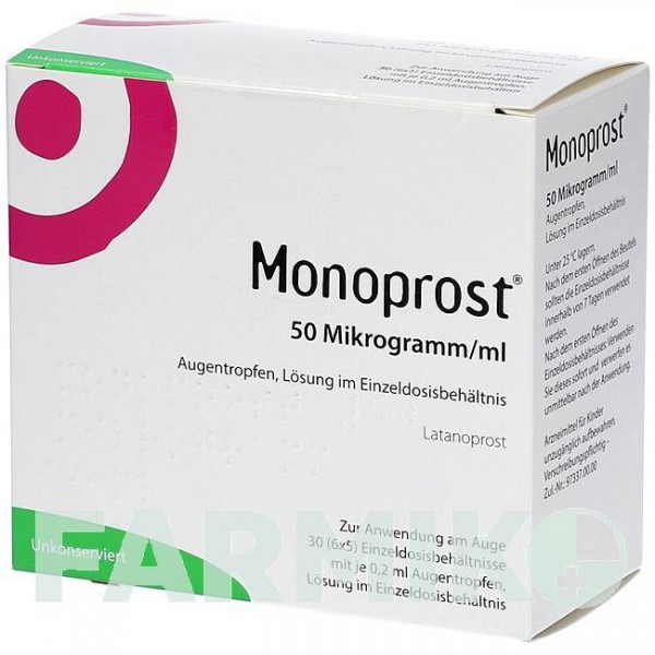 МОНОПРОСТ (MONOPROST) 50 мкг/мл піпетки 30x0,2 мл - Латанопрост AXICORP PHARMA