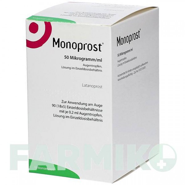 МОНОПРОСТ (MONOPROST) 50 мкг/мл пипетки 90x0,2 мл - Латанопрост AXICORP PHARMA
