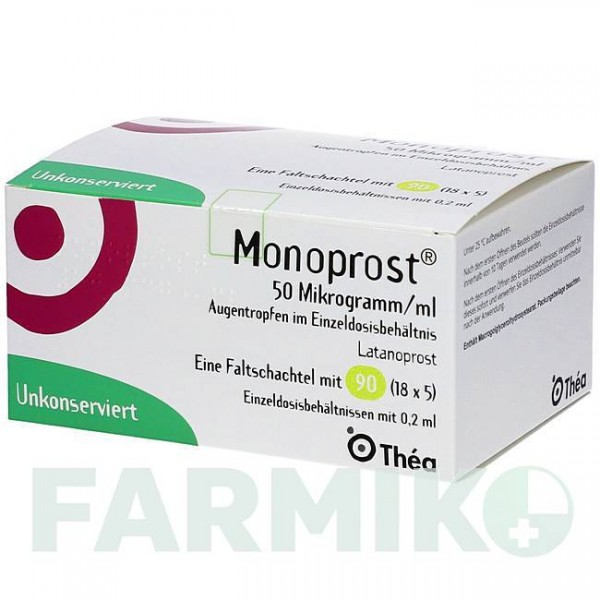 МОНОПРОСТ (MONOPROST) 50 мкг/мл піпетки 30x0,2 мл - Латанопрост FD PHARMA